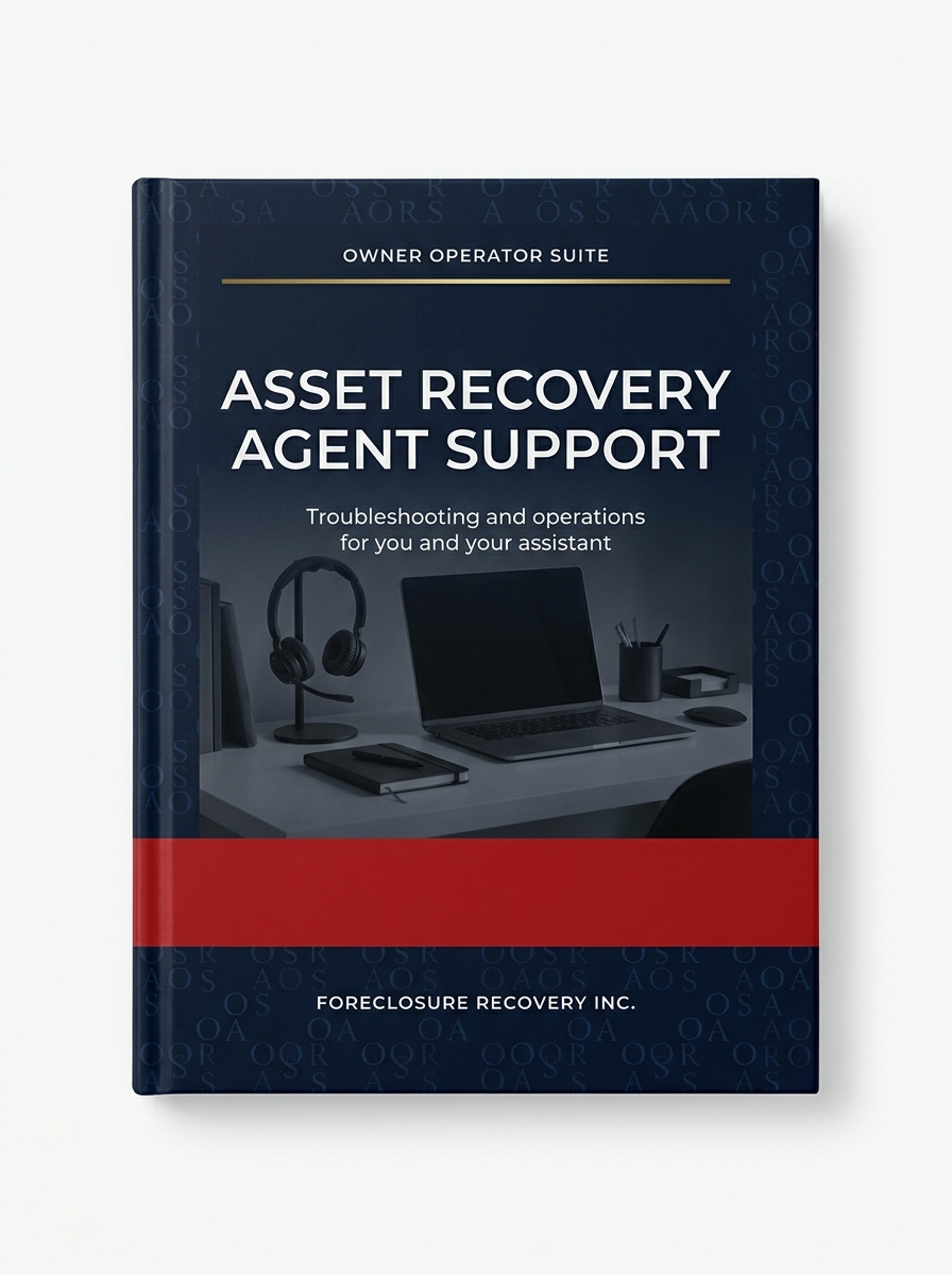 Asset Recovery Agent Support and Troubleshooting